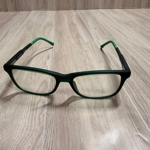 Lacoste Other - Lacoste L2707 Matte Green Black Rectangular Eyeglasses Frames Crocodile Logo